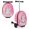 2-In-1 Kids Folding Scooter with Suitcase & LED Wheels