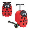 2-In-1 Kids Folding Scooter with Suitcase & LED Wheels