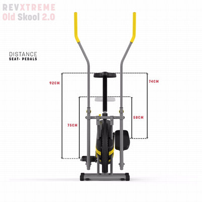 2-in-1 Elliptical Cross Trainer and Exercise Bike Seat Dimensions