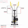 2-in-1 Elliptical Cross Trainer and Exercise Bike Handlebar & Seat Dimensions