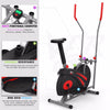 Dual Cross Trainer & Exercise Bike Combo with LCD Display, Variable Resistance & Non-Skid Pedals