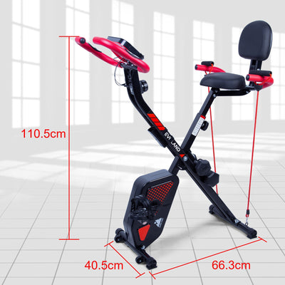 2-in-1 Folding Upright & Recumbent Magnetic Exercise Bike Dimensions