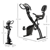 2-in-1 Upright Folding Exercise Bike with Magnetic Resistance and Bands Dimensions