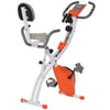 2-in-1 Upright and Recumbent Exercise Bike with Adjustable Resistance Orange