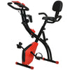 2-in-1 Upright and Recumbent Exercise Bike with Adjustable Resistance Red