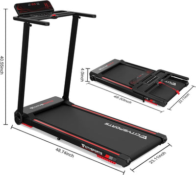 2.0HP Home Treadmill with Bluetooth Speaker, LED Display & Fitness App Dimensions