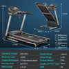 4.75HP Folding Treadmill with Bluetooth Speakers Dimensions