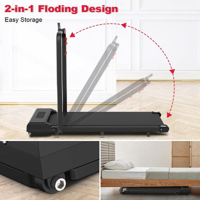 Foldable Portable 2-in-1 Home Treadmill