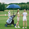 3-Wheel Golf Bag Trolley with Umbrella Holder