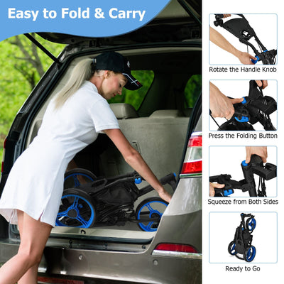 Collapsible Golf Cart Bag Trolley for Easy Transportation