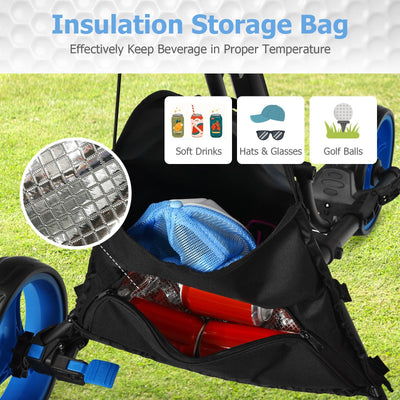 Golf Trolley with Insulation Storage Bag for Refreshments