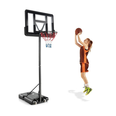 Adjustable Basketball Stand with Backboard and Wheels