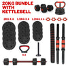 20kg Adjustable Free Weight Set with Kettlebell