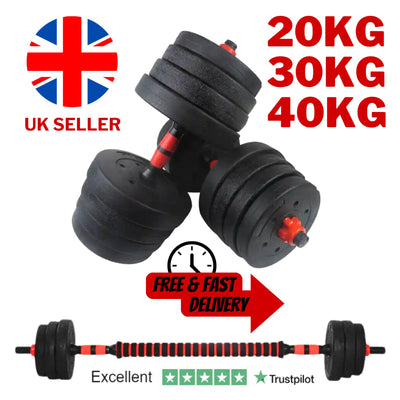 Adjustable Free Weight Dumbbell and Barbell Set