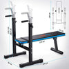 Adjustable Folding Weight Lifting Bench with Dip Station Dimensions