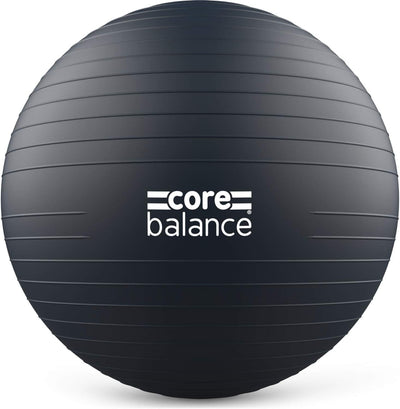 Anti-Burst Exercise Ball in 55cm, 65cm, 75cm and 85cm with Pump Black