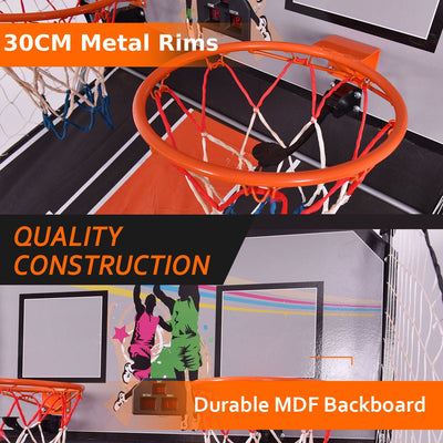 Basketball Shooter Game with Metal Rims and MDF Backboard