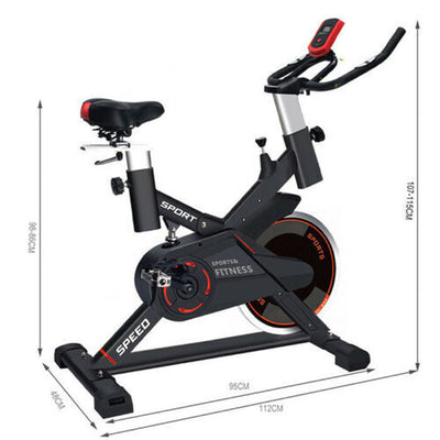 Bodytrain 7702 Indoor Exercise Bike with 18Kg Flywheel Dimensions