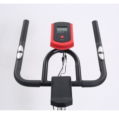 Home Spin Bike with Pulse Sensors & LCD Monitor Display for Workout Metrics