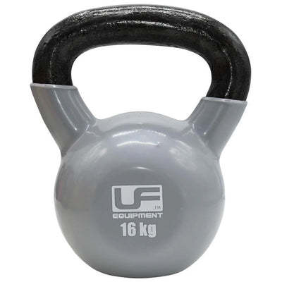 Coloured Cast Iron Kettlebell 16kg - Silver