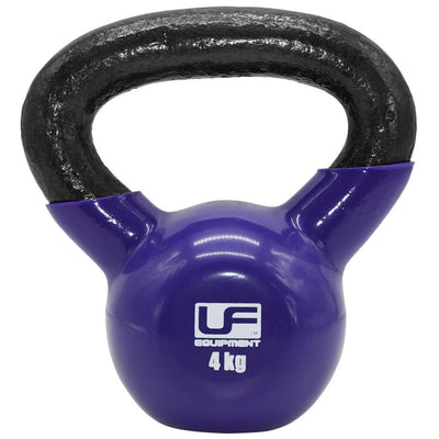 Coloured Cast Iron Kettlebell 4kg - Purple