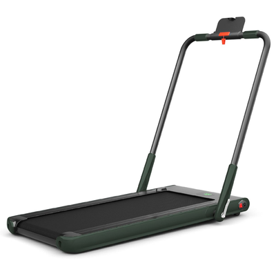 Compact Foldable Treadmill with LED Display & Bluetooth Green