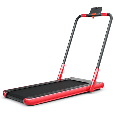 Compact Foldable Treadmill with LED Display & Bluetooth Red