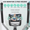 Cross Trainer with Pulse Sensors, LCD Monitor and iPad Holder