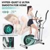 Magnetic Resistance Cross Trainer with Silent Rear-Belt Resistance