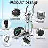 Dripex Cross Trainer with Digital Monitor, iPad & Bottle Holder and Transport Wheels