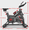 FIT4YOU Indoor Spin Bike with LCD Monitor Overall Dimensions