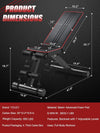 Foldable Weight Lifting Bench with Resistance Bands Dimensions