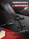 Premium Weight Bench with Built-in Resistance Bands and Leg Support