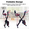 Foldable Exercise Bike from Evoland with Built-in Resistance Bands and Dumbbell Holder