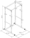 GYM MASTER Power Cage Weight Lifting Rack Dimensions