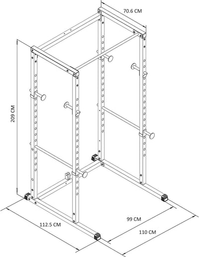 GYM MASTER Power Cage Weight Lifting Rack Dimensions