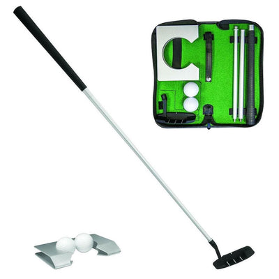 Longridge Executive Putting Set with Collapsable Golf Club, Two Golf Balls, Metal Putting Cup and Carry Case