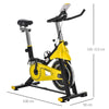 HOMCOM Exercise Bike with 6kg Flywheel and Adjustable Resistance Dimensions