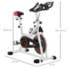 HOMCOM Exercise Bike with 8kg Flywheel and Adjustable Height, Resistance & LCD Monitor Dimensions