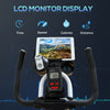 Home Stationary Exercise Bike with LCD Display for Workout Metrics and Dual Drink Holder and iPad Stand