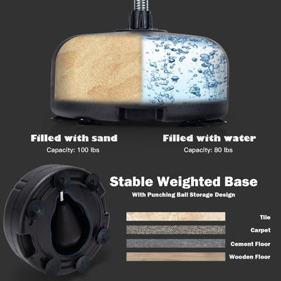 Stable Weighted Sand or Water Filled Base 