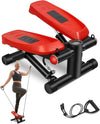 Hydraulic Mini Stepper with Resistance Bands and LCD Monitor