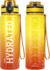 Hydro Sports Motivational Leak-Proof Water Bottle with Measurements & Timings in Fire - 500ml