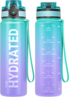 Hydro Sports Motivational Leak-Proof Water Bottle with Measurements & Timings in Galaxy Magic - 500ml