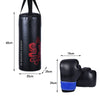 Punch Bag and Gloves Dimensions