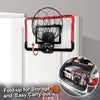 Foldable Basketball Simulation Game with Metal Rim and Backboard