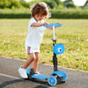 Ride On Kids Scooter with 3 Wheels and Detachable Seat in Blue