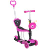 Kids Scooter with 3 Wheels & Removable Seat Pink