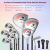 9 Piece Complete Pink Golf Club Set for Women