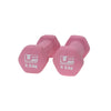 Ladies Hex Rubber Dumbbells (Pair) 0.5kg in Pink